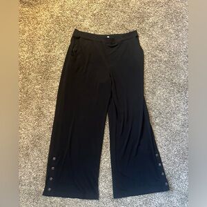 Susan Graver Black Wide Leg Pants